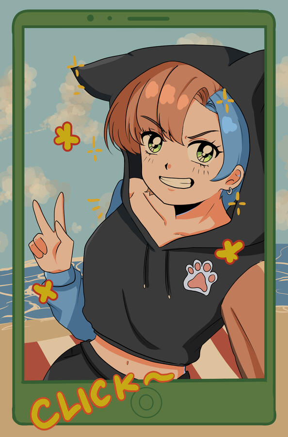 90s Beach Selfie | MonoJu2